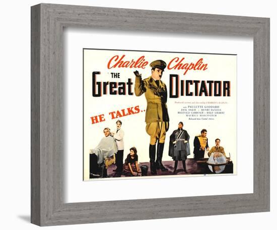 The Great Dictator, 1940-null-Framed Art Print