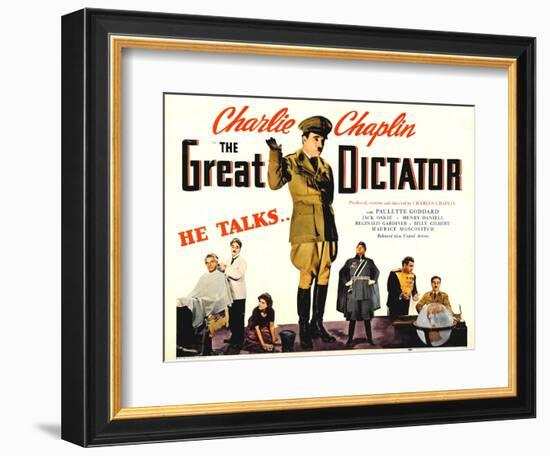 The Great Dictator, 1940-null-Framed Art Print