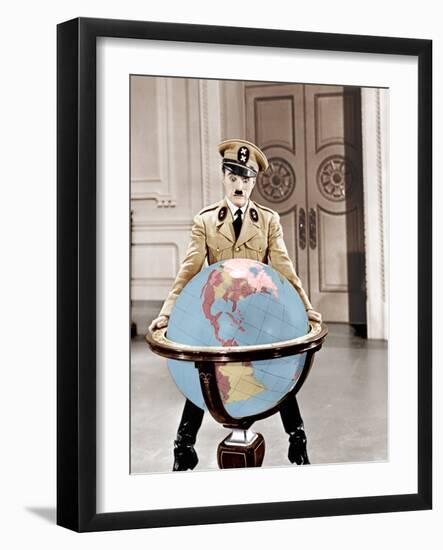 The Great Dictator, Charles Chaplin, 1940-null-Framed Photo