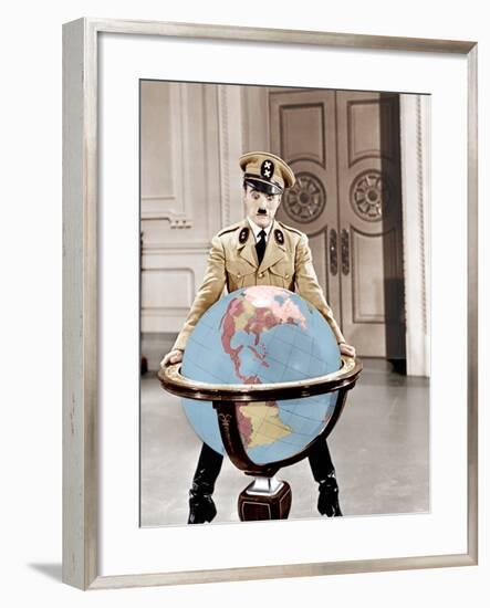 The Great Dictator, Charles Chaplin, 1940-null-Framed Photo