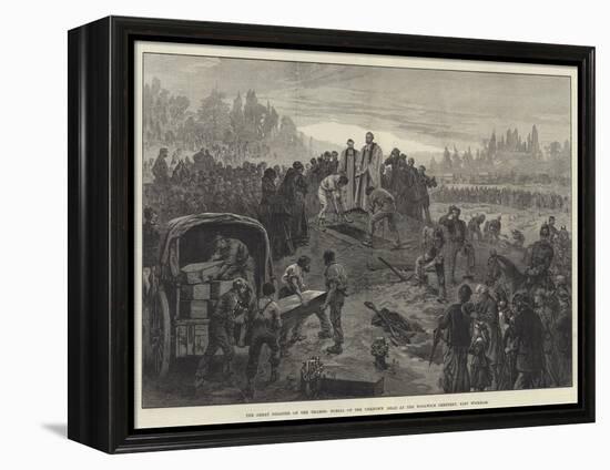 The Great Disaster on the Thames, Burial of the Unknown Dead at the Woolwich Cemetery, East Wickham-null-Framed Premier Image Canvas