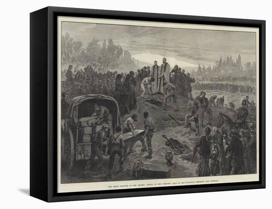 The Great Disaster on the Thames, Burial of the Unknown Dead at the Woolwich Cemetery, East Wickham-null-Framed Premier Image Canvas