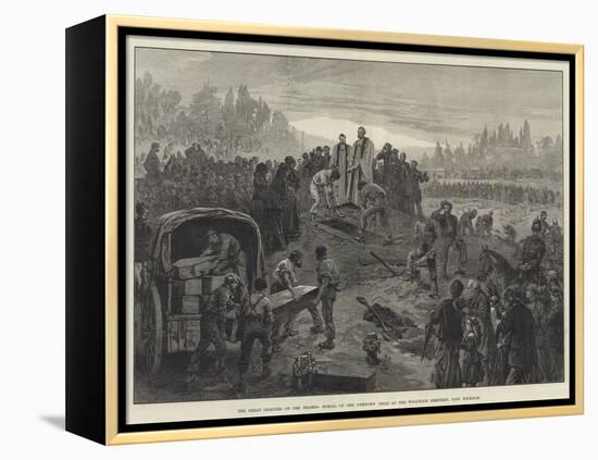 The Great Disaster on the Thames, Burial of the Unknown Dead at the Woolwich Cemetery, East Wickham-null-Framed Premier Image Canvas