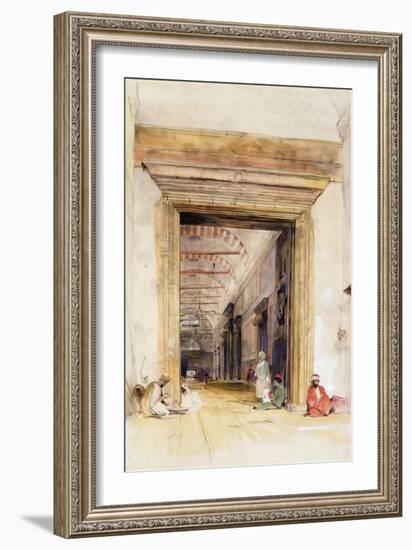 The Great Doorway of the Mosque of Santa Sophia, Constantinople-John Frederick Lewis-Framed Giclee Print