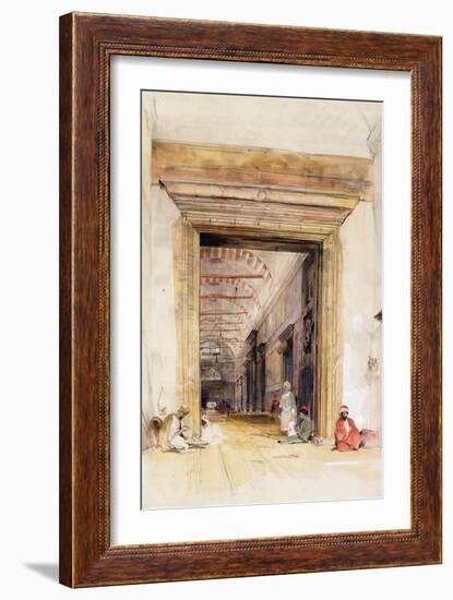 The Great Doorway of the Mosque of Santa Sophia, Constantinople-John Frederick Lewis-Framed Giclee Print