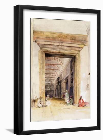 The Great Doorway of the Mosque of Santa Sophia, Constantinople-John Frederick Lewis-Framed Giclee Print