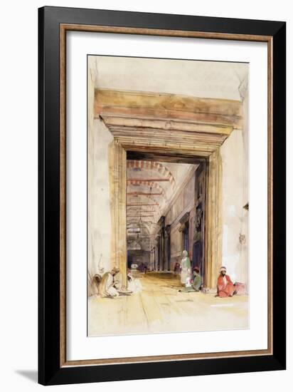 The Great Doorway of the Mosque of Santa Sophia, Constantinople-John Frederick Lewis-Framed Giclee Print