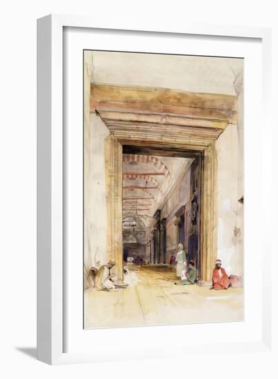 The Great Doorway of the Mosque of Santa Sophia, Constantinople-John Frederick Lewis-Framed Giclee Print