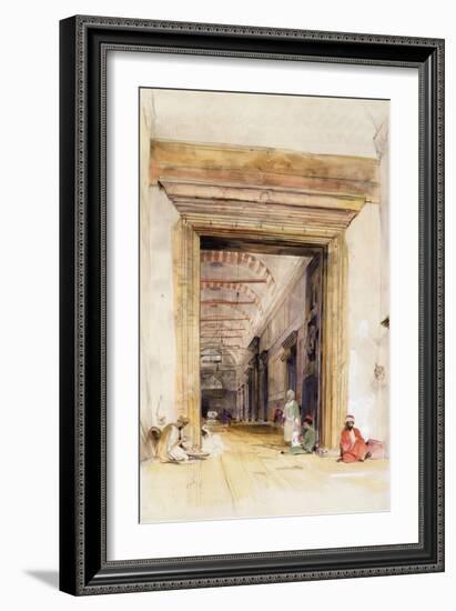 The Great Doorway of the Mosque of Santa Sophia, Constantinople-John Frederick Lewis-Framed Giclee Print