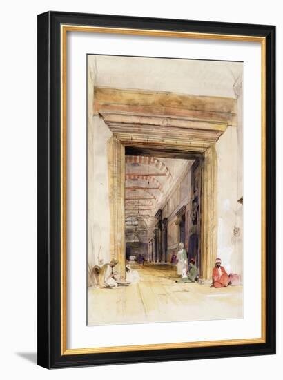 The Great Doorway of the Mosque of Santa Sophia, Constantinople-John Frederick Lewis-Framed Giclee Print