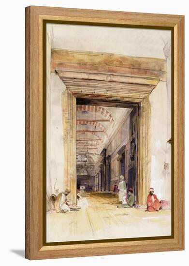 The Great Doorway of the Mosque of Santa Sophia, Constantinople-John Frederick Lewis-Framed Premier Image Canvas