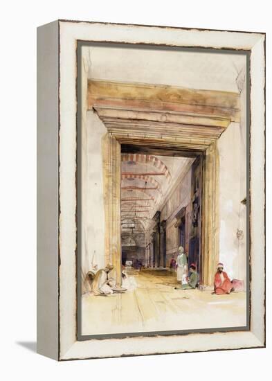 The Great Doorway of the Mosque of Santa Sophia, Constantinople-John Frederick Lewis-Framed Premier Image Canvas