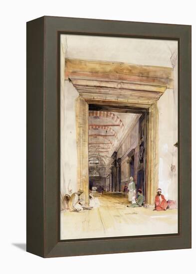 The Great Doorway of the Mosque of Santa Sophia, Constantinople-John Frederick Lewis-Framed Premier Image Canvas