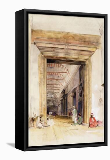 The Great Doorway of the Mosque of Santa Sophia, Constantinople-John Frederick Lewis-Framed Premier Image Canvas