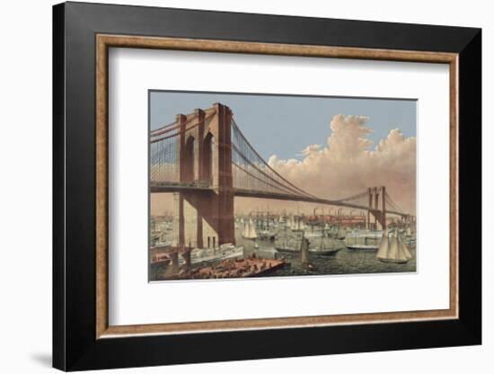 The Great East River Suspension Bridge, 1877-null-Framed Giclee Print