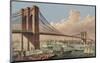 The Great East River Suspension Bridge, 1877-null-Mounted Giclee Print
