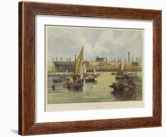 The Great Eastern on the Stocks, as Seen from the River-John Wilson Carmichael-Framed Giclee Print