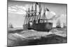 The Great Eastern Playing Out the Atlantic Telegraph Cable, C1865-null-Mounted Giclee Print