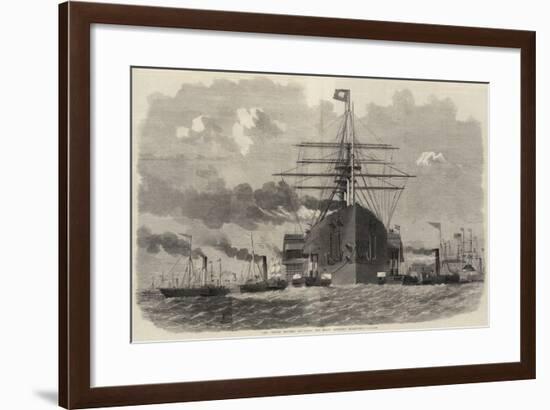 The Great Eastern Rounding the Point Opposite Blackwall-Edwin Weedon-Framed Giclee Print