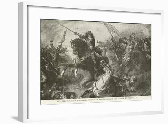 The Great Elector Frederick William of Brandenburg in the Battle of Fehrbellin-null-Framed Giclee Print