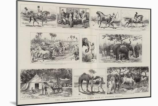 The Great Elephant and Horse Fair at Sonepur, Bengal-Adrien Emmanuel Marie-Mounted Giclee Print