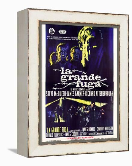 The Great Escape, (AKA La Grande Fuga), Italian Poster Art, 1963-null-Framed Stretched Canvas