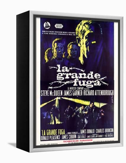 The Great Escape, (AKA La Grande Fuga), Italian Poster Art, 1963-null-Framed Stretched Canvas