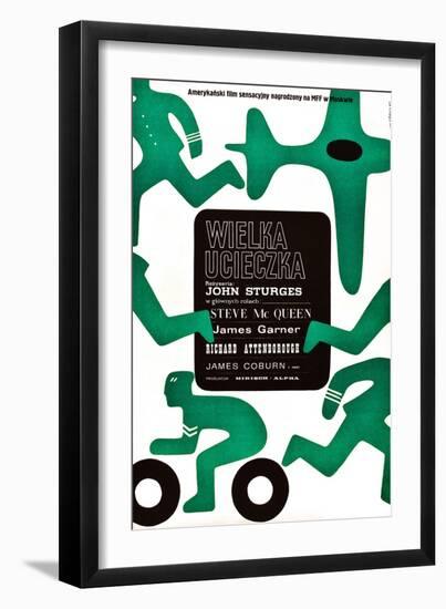 The Great Escape, (AKA Wielka Ucieczka), Polish Poster, 1963-null-Framed Premium Giclee Print