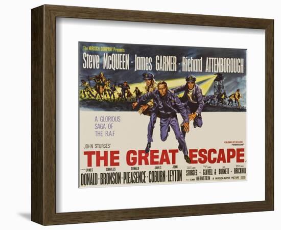 The Great Escape, UK Movie Poster, 1963-null-Framed Premium Giclee Print