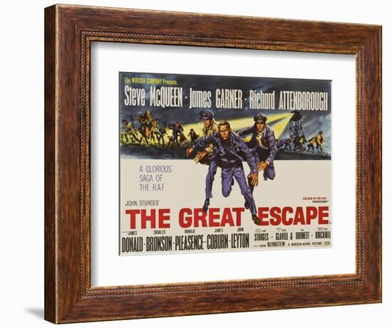 The Great Escape, UK Movie Poster, 1963-null-Framed Premium Giclee Print