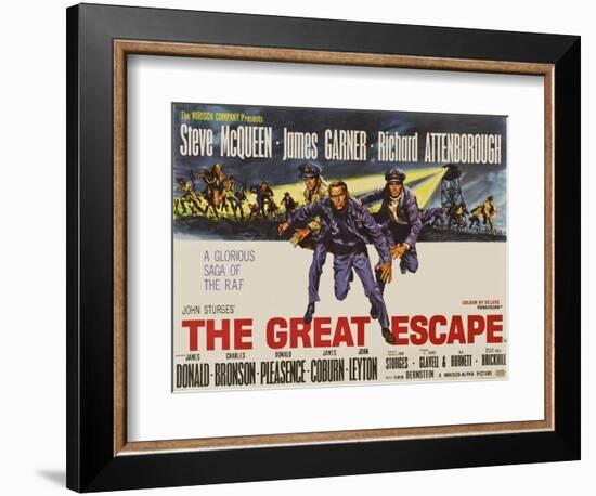 The Great Escape, UK Movie Poster, 1963-null-Framed Premium Giclee Print