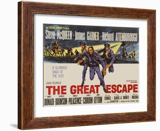 The Great Escape, UK Movie Poster, 1963-null-Framed Art Print