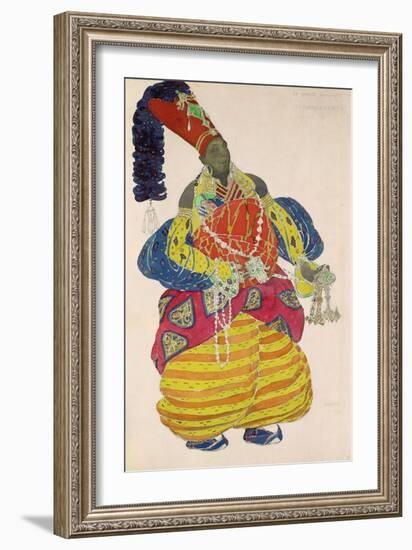 The Great Eunuch, Costume Design for Diaghilev's Production of the Ballet "Scheherazade," 1910-Leon Bakst-Framed Giclee Print