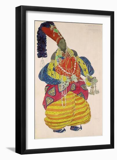 The Great Eunuch, Costume Design for Diaghilev's Production of the Ballet "Scheherazade," 1910-Leon Bakst-Framed Giclee Print