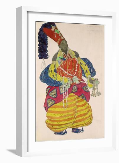 The Great Eunuch, Costume Design for Diaghilev's Production of the Ballet "Scheherazade," 1910-Leon Bakst-Framed Giclee Print