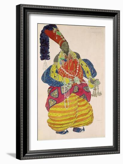 The Great Eunuch, Costume Design for Diaghilev's Production of the Ballet "Scheherazade," 1910-Leon Bakst-Framed Giclee Print