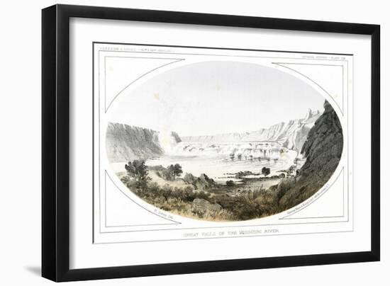 The Great Falls of the Missouri Located in Present Day Great Falls, Montana-Gustav Sohon-Framed Giclee Print