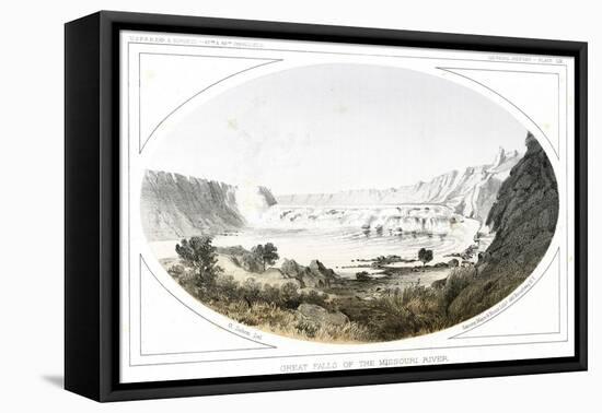 The Great Falls of the Missouri Located in Present Day Great Falls, Montana-Gustav Sohon-Framed Premier Image Canvas