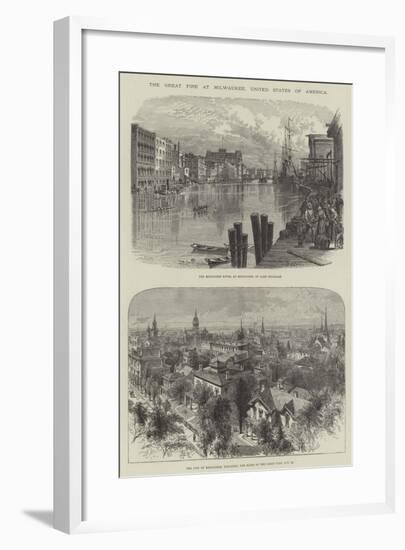 The Great Fire at Milwaukee, United States of America-null-Framed Giclee Print