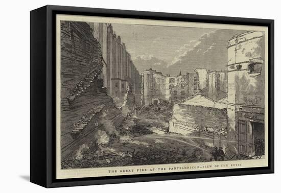 The Great Fire at Pantechnicon, View of the Ruins-null-Framed Premier Image Canvas