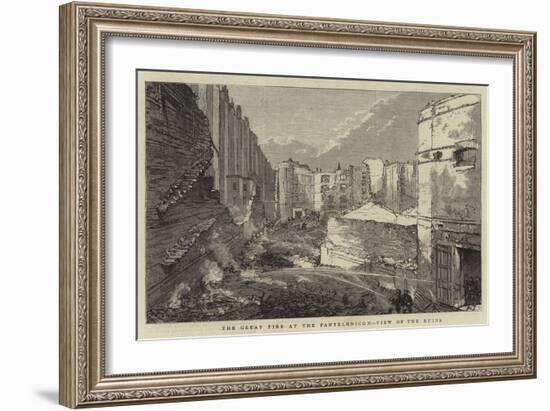 The Great Fire at Pantechnicon, View of the Ruins-null-Framed Giclee Print