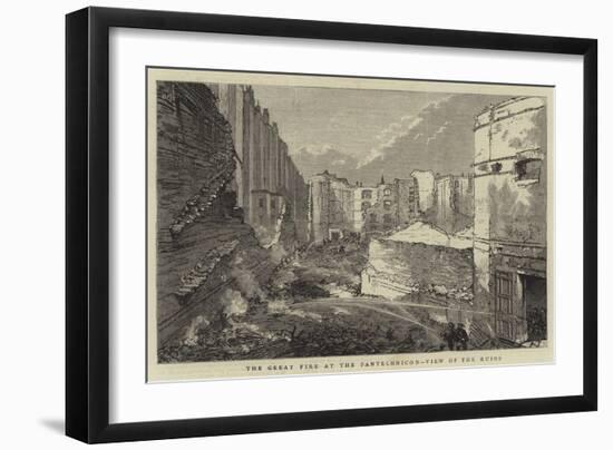 The Great Fire at Pantechnicon, View of the Ruins-null-Framed Giclee Print