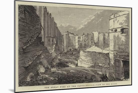 The Great Fire at Pantechnicon, View of the Ruins-null-Mounted Giclee Print