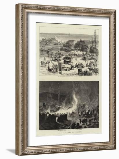 The Great Fire at Salonica-null-Framed Giclee Print