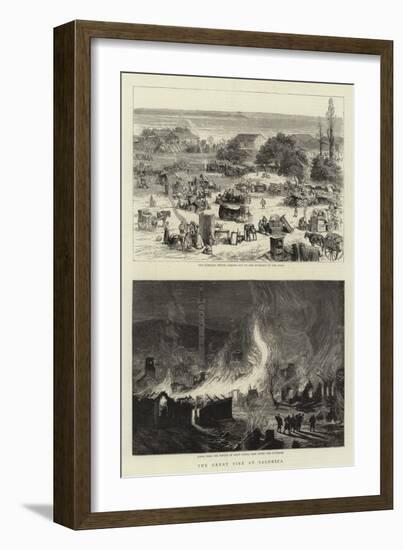 The Great Fire at Salonica-null-Framed Giclee Print