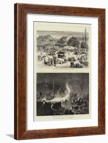 The Great Fire at Salonica-null-Framed Giclee Print