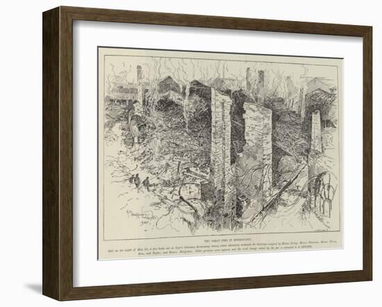 The Great Fire in Bermondsey-Henry Charles Seppings Wright-Framed Premium Giclee Print