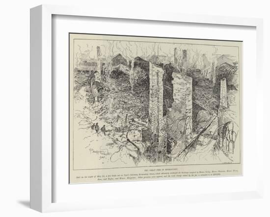 The Great Fire in Bermondsey-Henry Charles Seppings Wright-Framed Premium Giclee Print