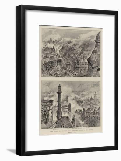 The Great Fire in the City, Bird'S-Eye Views of the Ruins-Henry William Brewer-Framed Giclee Print