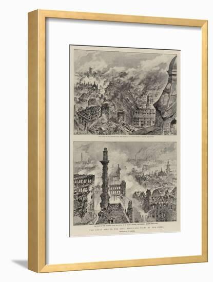 The Great Fire in the City, Bird'S-Eye Views of the Ruins-Henry William Brewer-Framed Giclee Print